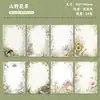Papel de Material para História Retrô Série de Molduras Florais Rima Rasa Figuras Vintage Base para Decoração DIY Feita à Mão 20 Folhas 6 Estilos
