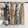 Bufanda de Algodón y Lino Estilo Pastoral Rosa Azulado para Mujer, Fresca y Versátil, Nuevo Estilo Otoño e Invierno, Chal Cálido para Abrigo, Bufanda de Cuello para Mujer