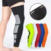 Baloncesto fútbol soporte de pantorrilla alargado soporte de rodilla deportivo protección solar para correr fitness cubierta de pierna elástica para montar hombres HX004