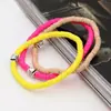 Pulsera de Cruz de Arcilla Suave de Colores de 6 mm con Cordón Elástico, Pulsera Estilo Viajero, Moderna y Única