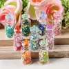 Estrela de Vidro Luminosa Garrafa de Deriva Chaveiro DIY Feito à Mão Pingente de Bolsa Paisagem em Miniatura Joias Decorativas Acessórios