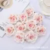 Cabeças de flores de rosa artificiais, decorações florais para bolos, decoração de casamento, adereços para arranjos de carros de casamento, enfeites de flores artificiais DIY feitos à mão