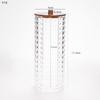 Nuevo Bastoncillo de Algodón Diamante Transparente Cubierta de Bambú PS Portátil Redondo Largo Combinación Caja de Almacenamiento de Algodón Cosmético