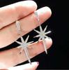 Cao Shi ebay Novo temperamento palavra de arroz estrelas zircônia brincos femininos Tendência de moda japonesa e coreana brincos joia para o ouvido