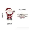 Accesorios de aleación pintados a mano con spray de goteo de aceite transfronterizos Serie de Papá Noel Materiales para joyería hecha a mano con cuentas al por mayor