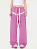 OreetaMarca de Moda Americana de Calle Pantalones Deportivos Casuales con Estampado de Letras para Hombres y Mujeres Pierna Ancha Holgada Pantalones Deportivos de Calle