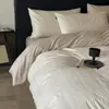 Juego de Cuatro Piezas Jacquard de Tejido Grueso Algodón Longitud Extra Fina de Xinjiang Clase A Algodón Puro Tacto de Lujo Funda de Edredón Sábana Juego de Cama 2