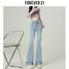Sentido del Diseño Encaje Lazo Micro Cuerno Jeans Mujer Tendencia Nuevo Azul Claro Cintura Alta Pantalones Herradura