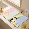 Tapete de ralo de cozinha com padrão patchwork estilo fresco mais vendido, absorvente e de secagem rápida, tapete isolante térmico para restaurante, porta-copos para máquina de café, em estoque