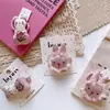 Corea del Sur Primavera Nuevo Estilo Dama Niña Rosa Algodón Animal Pequeño Encaje Encaje Conejo Anillo para el Cabello Pin para Niña