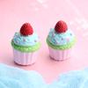 Nuevo llavero con pegatina para refrigerador de cupcakes de resina con comida grande, accesorios de bricolaje, mini adornos de cocina