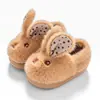 Pantuflas de algodón para niños para otoño e invierno, pantuflas de dibujos animados antideslizantes para interiores para niños y niñas, pantuflas de algodón para bebé