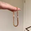 Pulseira de Corrente Estilo Minimalista Tendência com Diamantes Brilhantes, Acessório Versátil para Dropshipping