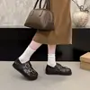 Zapatos de conducción versátiles de estilo coreano 2026, nuevos, modernos, elegantes, mocasines de suela gruesa, zapatos pequeños de cuero cómodos y versátiles