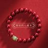 Pulsera de Meditación de Cinabrio Crudo Natural para Mujeres, Pulsera de Cuenta de Buda de Arena Dorada Púrpura para Hombres, Regalo para el Año del Conejo o del Dragón