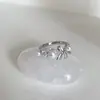 Anillo de Plata de Ley S925 con Perla y Diamante para Mujer Apertura Ajustable Nicho Lujo de Gama Alta Accesible Versátil Nueva Tendencia en Joyería de Mano