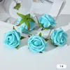 Nuevas Cabezas de Flores de Rosa de Simulación Flores Falsas Flores Grandes de Seda Color Retro Pared de Flores Caja de Regalo Adornos para Manualidades Accesorios Decorativos