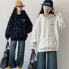 Sudadera con capucha informal de estilo coreano para niñas, nueva colección de otoño 2026, moderna y de ajuste relajado, top tipo jersey holgado