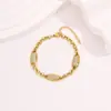 Pulsera de nicho de lujo ligero europea y americana transfronteriza para mujer, no se decolora, estilo Pandora vintage, alto valor estético, pulsera cubana con incrustaciones de diamantes