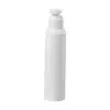 Frasco dispensador a vácuo para loção, branco, para viagem, uso cosmético e de beleza, frasco vazio, frasco portátil para cuidados com a pele, frasco de loção de camada única