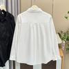 Outono Novo Estilo 100kg Gordura mm Tamanho Plus Feminino Casual Cintura Camisa de Manga Comprida Versátil Camisa Solta 5179
