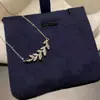 Collar de hoja de olivo plateado para mujer S925 plata de ley elegante moderno pequeño fresco lujo ligero alta calidad colgante cadena de clavícula