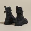 Botas Martin de Tacón Grueso en Stock para Mujer, Nuevas Botas Cortas de Suela Gruesa Otoño e Invierno 2025, Botas de Montar Versátiles de Estilo Británico a Media Pantorrilla
