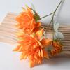 Simulación de 3 Dalias Dalia Dalia Crisantemo Guanyin Flor de guía para camino de boda Decoración floral para mesa de hogar Ventas directas de fábrica