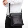 Bolso Cruzado de Piel de Vaca de Primera Capa, Bolso de Hombro de Cuero Genuino de Moda para Hombre, Bolso Casual para Hombre de Gran Capacidad, Bolso de Moda para Hombre