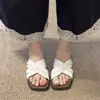 Sandalias de Malla Modernas que Combinan con Faldas, Versátiles y Frescas, Chanclas de Moda de Una Tira Antideslizantes de Fondo Bajo para Mujer 2026