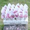Venda Quente Cone de Papel para Confete de Casamento Suporte em Formato de Cone de Rosa Natural Conjunto Combinado de Bandejas para Casamento