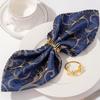 Anillos para Servilletas de Letra de Pascua de Venta Caliente Transfronteriza, Soportes para Servilletas de Aleación de Lujo Ligero para Decoración de Mesa, Anillos de Tela al por Mayor