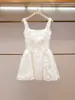 Shenzhen Nanyou Ropa Fina de Mujer Verano Nuevo Elegante Casual Diseño de Encaje Vestido de Tirantes para Mujer