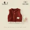 Conjunto para Niña 2026 Otoño Nuevo Ropa Infantil Suéter Cárdigan Chaleco Top para Bebé Conjunto de Capa Base