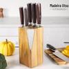Porta-Facas de Madeira Maciça Personalizado pelo Fabricante, 6 Peças, Processamento, Suporte para Facas de Cozinha, Rack de Armazenamento, Porta-Facas Doméstico Multifuncional Ventilado