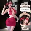 Lencería sexy Yiyue, vestido ajustado de encaje con cuello halter, malla transparente, uniforme de deseo puro, ropa de dormir coqueta 1521