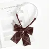 Colección de Pajaritas RayadasPajarita JK Sin Corbata Plana con Plumas Estilo Japonés Camisa de Uniforme Escolar Estilo Estudiante