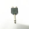 6.5 Vueltas flor de loto doble madre 6.5 doble RCA madre micrófono mezclador de audio adaptador 6.35 giro AV Mono