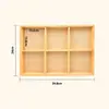 Caja de almacenamiento de madera multi-compartimento, caja para artículos varios, caja pequeña cuadrada, caja de almacenamiento de nueve compartimentos, bandeja de exhibición para mostrar productos