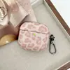 Estilo Coreano Nuevo Estuche Protector Personalizado con Estampado de Leopardo para Apple AirPods 4ª Generación, Estuche Duro de Imitación de Cuero para Apple Pro2 Transfronterizo