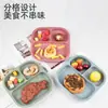 Prato de Refeição para Bebê Transfronteiriço, Ventosa para Bebê, Tigela de Silicone de Grau Alimentício, Prato de Suplemento Alimentar Resistente a Quedas, Prato de Louça para Alimentação Infantil