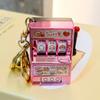 Mini Máquina de Frutas Llavero Colgante de Bolsa Máquina de Lotería Creativa Anillo de Llave de Plástico Modelo de Regalo Pequeño Personalizado