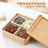 Prato de Frutas Estilo Japonês para Uso Doméstico, Bandeja de Lanches de Luxo Leve, Bandeja de Lanches para Mesa de Centro da Sala de Estar, Bandeja Dividida para Sementes e Frutas Secas
