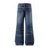 Yidao Vintage Otoño 2026 Nuevos Jeans de Pierna Micro Acampanada Estilo Americano para Hombre Diseño de Textura Raspada Tendencia Callejera Pantalones Largos de Pierna Ancha