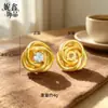 Nuevo Colgante de Mandalas Tradicionales Dorados Incrustados con Diamantes Estilo Chino, Colgante de Flor Envuelto en Seda Cepillada Color Dorado, Accesorio para Pulsera y Collar DIY