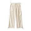 Calças casuais de secagem rápida com cordão na cintura elástica, design feminino, nicho, doce, quente, menina, vários bolsos, macacão solto
