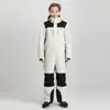 Novo Macacão de Neve de Inverno para Crianças Mais Velhas, Espessado e Quente, à Prova de Vento e Impermeável, Macacão de Ski Profissional Inteiriço com Calças