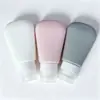 Nuevas botellas de silicona para viaje, set portátil para el hogar y el viaje para limpiador facial, gel de ducha, cosméticos y almacenamiento de lociones