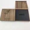 Empaque de Terminal Caja de Madera Almacenamiento Soporte Interior Impresión de Logo Música para Coche Tapa abatible Caja de Empaque USB Digital