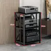 Estante de Audio Multicapa Móvil para el Hogar Estante Amplificador HIFI Estante de Almacenamiento de Piso Multicapa Estante para Equipo de Altavoces